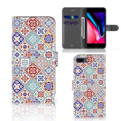 Apple iPhone 7 Plus | 8 Plus | Bookcase | Tiles Color