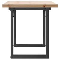 Salontafel O-frame 90x40x45,5 cm grenenhout en staal - thumbnail