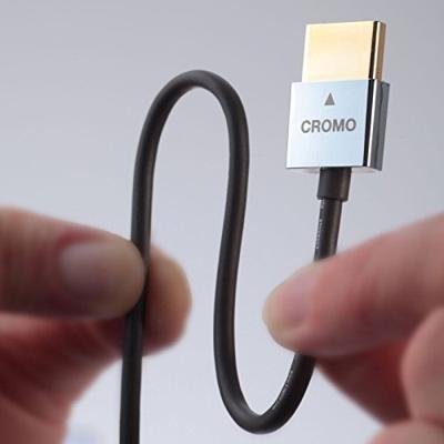 LINDY HDMI Aansluitkabel HDMI-A-stekker, HDMI-A-stekker 1.00 m Grijs 41671 4K UHD, OFC-kabel, Rond, Afgeschermd (dubbel), Extreem dun, Vergulde steekcontacten,