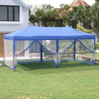 VidaXL Partytent inklapbaar met zijwanden 3x6 m blauw - thumbnail