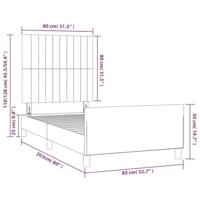 Bedframe zonder matras 80x200 cm fluweel donkergroen - thumbnail