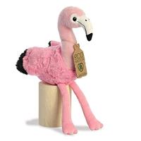 Eco Nation Pluchen knuffel - flamingo - 24 cm - thumbnail