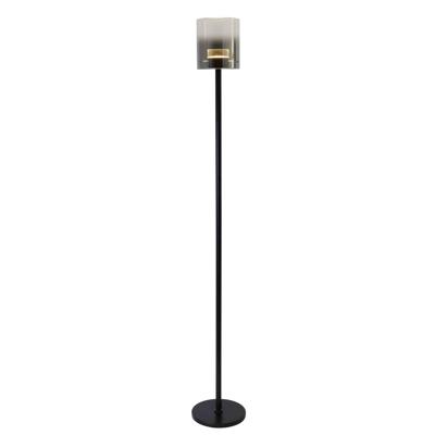Highlight VloerlampSalerno zwart met smoke glas - V4527.01
