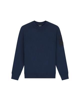 Malelions winter sweater jongens - navy blauw - gebreid, zak