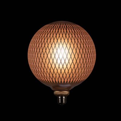 Led Bulb Grid Pattern Matt Gold 200 x 280 mm 5W-2200K en E27 Fit Anna's Collection - Annas collection