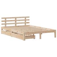 Bedframe met lades massief grenenhout 140x200 cm - thumbnail
