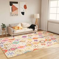 VidaXL Vloerkleed wasbaar anti-slip 190x300 cm meerkleurig - thumbnail