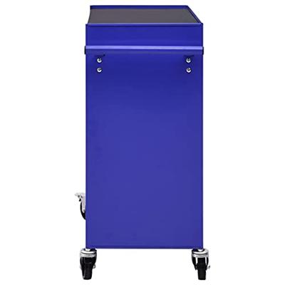 VidaXL Gereedschapswagen met 4 lades staal blauw