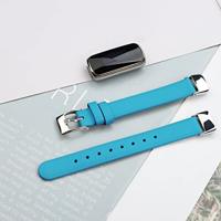 Fitbit Luxe - Leren bandje - Maat: Small - Blauw - thumbnail