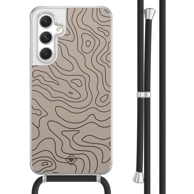 Samsung Galaxy A54 hoesje met koord - Abstract lines