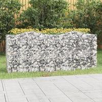 VidaXL Schanskorf gewelfd verhoogd 200x50x100 cm gegalvaniseerd ijzer - thumbnail
