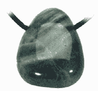 Fluoriet Trommelsteen Hanger Geboord - thumbnail