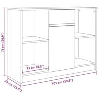 Dressoir met lade 101x35x76 cm spaanplaat grijs Sonoma - thumbnail