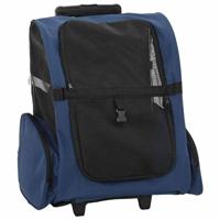 Huisdierentrolley 3-in-1 48x32x57 cm oxford stof blauw - thumbnail