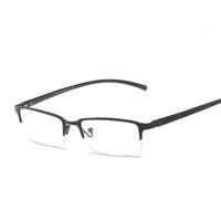 Anti Blu-Ray Business eye glasses voor mannen metalen frame Plain glazen bril (mat zwart frame) - thumbnail
