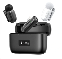 Ulanzi A200 Mini Mic draadloze microfoon USB-C - Zwart/Wit - thumbnail