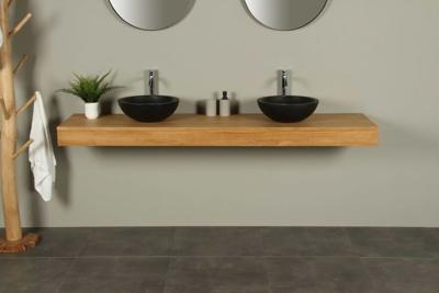 Waschbecken Tischplatte Teakholz Organic 200 cm Waschbecken Tischplatte Teakholz Organic 200 cm