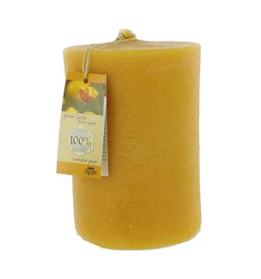Bijenwas Stompkaars met structuur Ø7,8 x 11 cm - 1 kaars