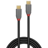 LINDY 36900 USB-kabel USB 3.2 Gen2x2 USB-C stekker, USB-C stekker 0.50 m Zwart, Grijs Vergulde steekcontacten - thumbnail