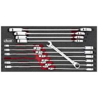 Vigor V4987 V4987 Steek-ringratelsleutelset Sleutelbreedte (metrisch) 8 - 19 mm - thumbnail