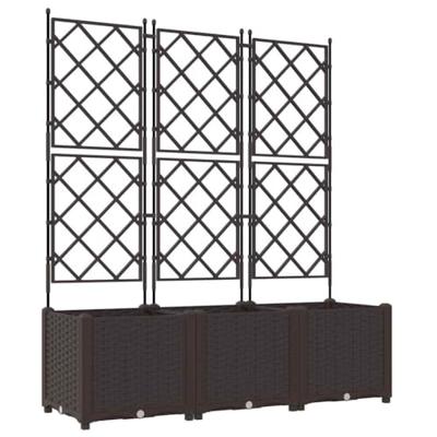 Tuin Bloempot 3 pcs Bruin 120 x 40 x 143 cm Staal