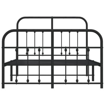 Bedframe met hoofd- en voeteneinde metaal zwart 120x190 cm