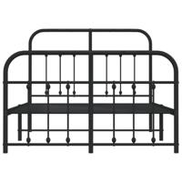 Bedframe met hoofd- en voeteneinde metaal zwart 120x190 cm - thumbnail