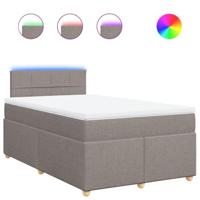 Boxspring met matras stof taupe 120x200 cm - thumbnail