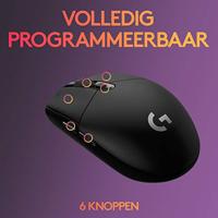 Logitech Gaming G305 Lightspeed Gaming-muis Radiografisch Optisch Zwart 6 Toetsen 12000 dpi - thumbnail