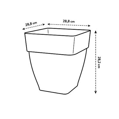 Elho pot vibia campana vierkant 30cm - antraciet - thumbnail