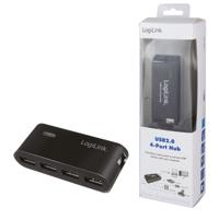 LogiLink UA0085 UA0085 USB-hub 4 poorten USB-A USB 2.0 480 MBit/s Zwart - thumbnail