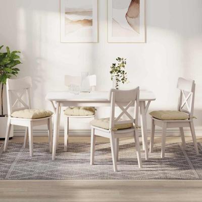 VidaXL Zitkussens 4 pcs crème 40 x 40 x 6 cm stof