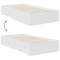 Bedframe met hoofdeinde met lade Wit 100 x 200 cm Bewerkt hout - thumbnail