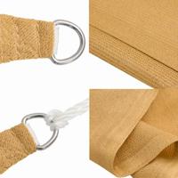 VidaXL Zonnezeil 160 g/m² driehoekig 2,5x2,5x3,5 m hdpe zandkleurig - thumbnail