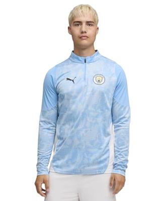 PUMA Manchester City Trainingstrui 1/4-Zip 2025-2026 Lichtblauw Wit PUMA Manchester City Trainingstrui 1/4-Zip 2025-2026 Lichtblauw Wit