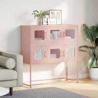 Dressoir 100,5x39x107 cm koudgewalst staal roze - thumbnail