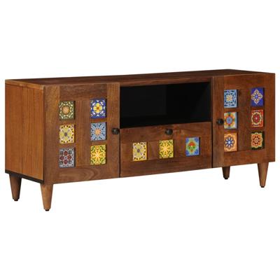 TV-kast Walnotenhout 105 x 33,5 x 46 cm Massief Mango Hout TV-kast Walnotenhout 105 x 33,5 x 46 cm Massief Mango Hout