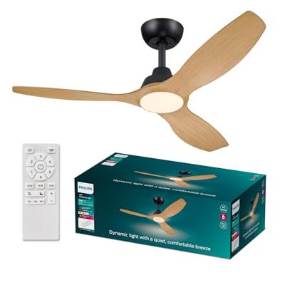 Philips LED Olas Plafondventilator 30 W (Ø x h) 1320 mm x 310 mm Zwart Met afstandsbediening, Dimbaar