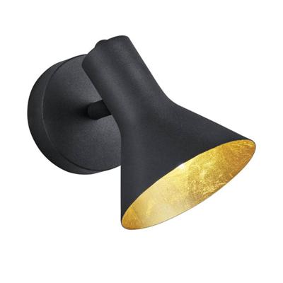 Trio Stoere plafondspotNina zwart met goud - R80161002