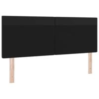 Hoofdbord met LED -striplichten Wandgemonteerd Zwart 144 cm PVC - thumbnail