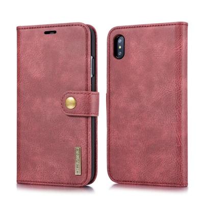 Dg. MING Crazy Horse textuur Flip afneembare magnetische lederen case voor iPhone XS Max met houder & kaartsleuven & portemonnee (rood) Dg. MING Crazy Horse textuur Flip afneembare magnetische lederen case voor iPhone XS Max met houder & kaartsleuven & portemonnee (rood)
