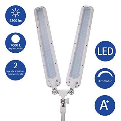 Werkpleklamp maul craft duo led met tafelklem wit