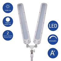 Werkpleklamp maul craft duo led met tafelklem wit - thumbnail