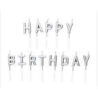 Happy Birthday Kaarsjes Zilver - thumbnail