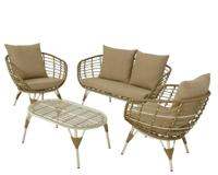 Evora loungeset wicker naturel Decoris - Decoris - thumbnail