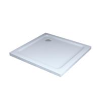 Douchebak Smooth Laag Vierkant 80x80x5cm SMC Wit - thumbnail