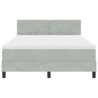 Boxspringbed met Matras met matras Lichtgrijs 140 x 200 cm Stof - thumbnail