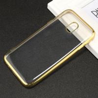 Voor Galaxy J7 (2017) (EU versie) galvaniseren kant TPU beschermende back cover Case (goud) - thumbnail