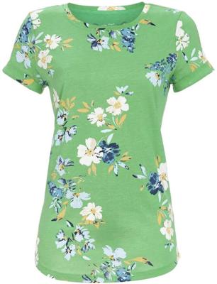Groen gebloemd pyjamashirt Ringella