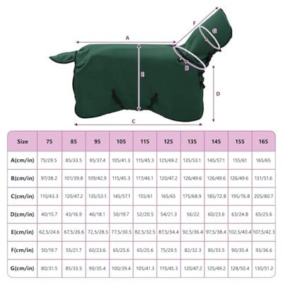 VidaXL Paardendeken volledig donkergroen polyester